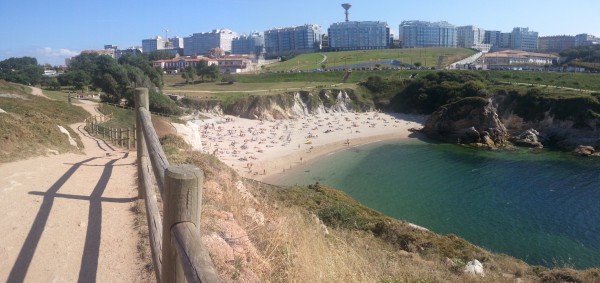 Playa de As Lapas, vista desde la colina de la torre de Hércules